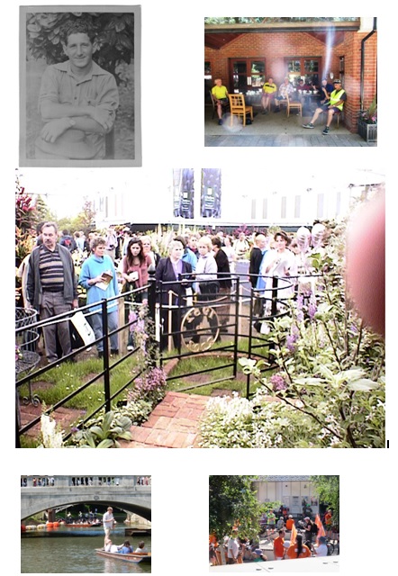 Cambridge punting, Chelsea flower show,world war 2 airman,group at cafe, Cambridge North Station.
